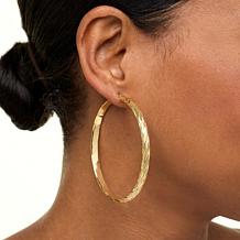 "As Is" Bellezza Bronze 2-1/2" Hoop Earrings