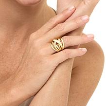"As Is" Bellezza Bronze Polished Multi-Row Illusion Ring
