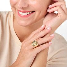 "As Is" Bellezza Bronze Ridged Love Knot Ring