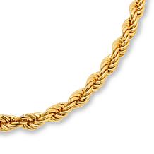 "As Is" Bellezza Bronze Rope Chain Necklace and Bracelet 2-piece Set