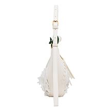 "As Is" Betsey Johnson Lacey Crochet White Shoulder Bag