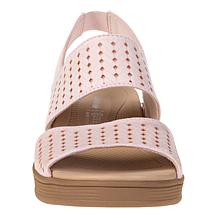 "As Is" Bzees Festive Machine Washable Stretch Fabric Wedge Sandal