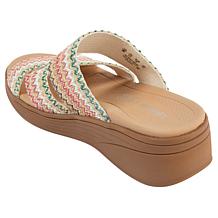 "As Is" BZees Fiona Machine Washable Strappy Wedge Sandal