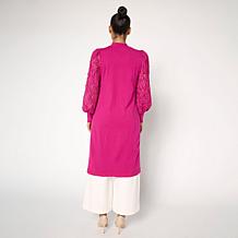 "As Is" C Wonder by Christian Siriano Luxe Yarn Mixed Media Cardigan