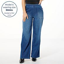 "As Is" C Wonder by Christian Siriano Wonder Stretch Denim Wide Leg...