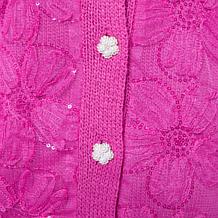 "As Is" C. Wonder Long Sleeve Floral Sequin Cardigan