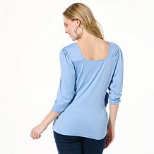 "As Is" C Wonder Runway Collection Jersey Rosette Top