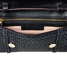 "As Is" C Wonder Woven Leather Crossbody Clutch Handbag