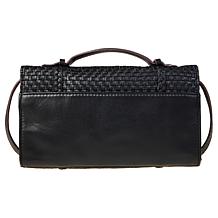 "As Is" C Wonder Woven Leather Crossbody Clutch Handbag