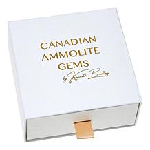 "As Is" Canadian Ammolite Gems Strlng Slvr Ammolite Oval Drop Earrings