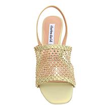 "As Is" Charles by Charles David Aneah Rhinestone Open Toe Wedge Sa...