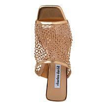 "As Is" Charles by Charles David Noolie Open-Toe Rhinestone Wedge