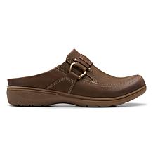 "As Is" Clarks Collection Carleigh Viola Nubuck Leather Casual Mule