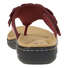 "As Is" Clarks Collection Laurieann Palm Heritage Casual Flat Sandals