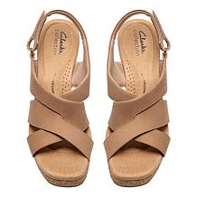 "As Is" Clarks Collection Nerisa Grace Modern Casual Wedge Sandal