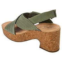 "As Is" Clarks Collection Nerisa West Slingback Wedge Sandals
