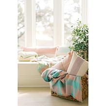 "As Is" Clover by Jo Reversible Plaid Striped Throw