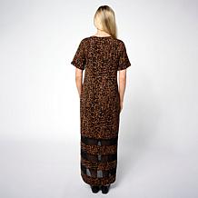 "As Is" Colleen Lopez EveryWear Mesh Insert Maxi Dress