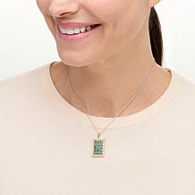 "As Is" Colleen Lopez Gemstone & Colored Diamond Pendant w 18" Chain