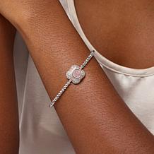"As Is" Colleen Lopez Gemstone & White Zircon Pavé Bangle Bracelet