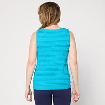 "As Is" Colleen Lopez Knit Ruffle Layering Tank