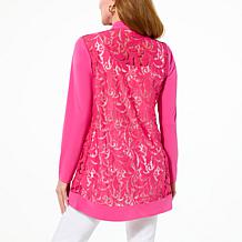 "As Is" Colleen Lopez Lace Detail Topper with Pockets