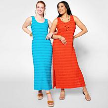 "As Is" Colleen Lopez Ruffle Fabric Tank Dress