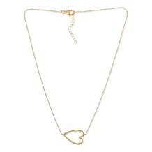 "As Is" Colleen Lopez Sterling Silver Sapphire Open Heart Necklace