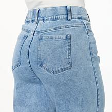 "As Is" Colleen Lopez Stretch Denim Wide Leg Cropped Pant