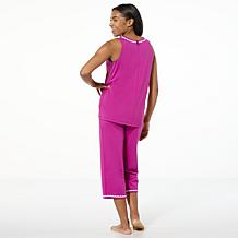 "As Is" Comfort Code 2-piece Cotton-Blend Knit Tank Top & Cropped P...