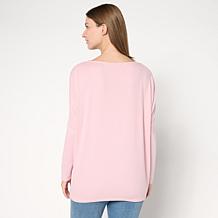 "As Is" Comfort Code So Soft Sweater Knit Draped Tunic