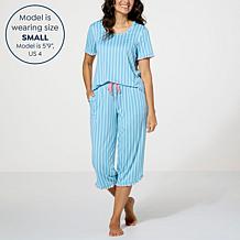 "As Is" Comfort Code Soft & Light Coastal Retreat 2-pc Capri Pant PJ