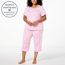 "As Is" Comfort Code Soft & Light Coastal Retreat 2-pc Capri Pant PJ