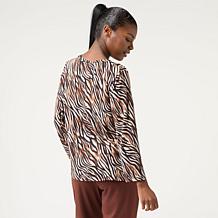 "As Is" Comfort Code Stretch Jersey Knot Front Tunic