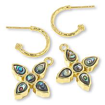 "As Is" Connie C. Carroll Jewlry Claira Reversible Cross Drop Earrings