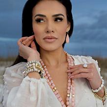 "As Is" Connie Craig Carroll Jewelry Reid Pear Gemstone Drop Earrings