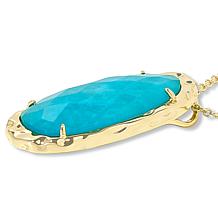 "As Is" Connie Craig Carroll Maren Gemstone Doublet Drop Necklace