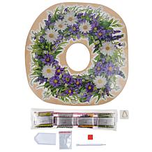"As Is" Craft Buddy Crystal Art 14.5" Spring Wreath Kit