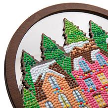 "As Is" Craft Buddy Crystal Art Snow Globe Wooden Decoration