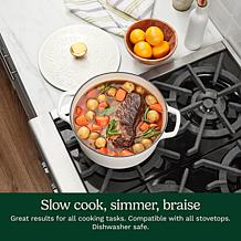 "As Is" Cuisinart 5qt Cast Iron Casserole Dish with Cover