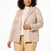 "As Is" Curations x Nicole Hickl Pinstriped Knit Blazer