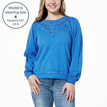 "As Is" Democracy Long-Sleeve Lace Front Sweatshirt