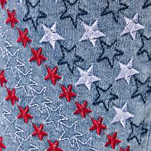 "As Is" DG2 by Diane Gilman Americana Embroidered Bootcut Jean