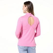 "As Is" DG2 by
Diane Gilman Brushed Sweater Knit Keyhole Back Mock-...