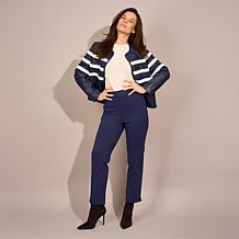 "As Is" DG2 by Diane Gilman Comfort Ponte Knit Pull-On Slim Ankle Pant