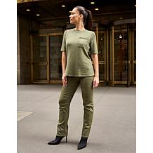 "As Is" DG2 by Diane Gilman Coolmax® Shaper Stretch Denim Straight ...