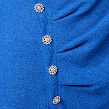 "As Is" DG2 by Diane Gilman Crystal Button Detail Top