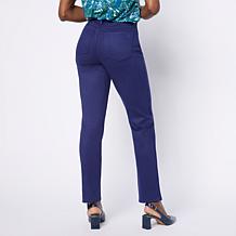 "As Is" DG2 by Diane Gilman Faux Suede 5-Pocket Straight-Leg Pant