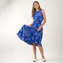 "As Is" DG2 by Diane Gilman Floral Print Midi Skirt