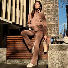 "As Is" DG2 by Diane Gilman Knit Flex Pull-On Pintuck Bootcut Pant